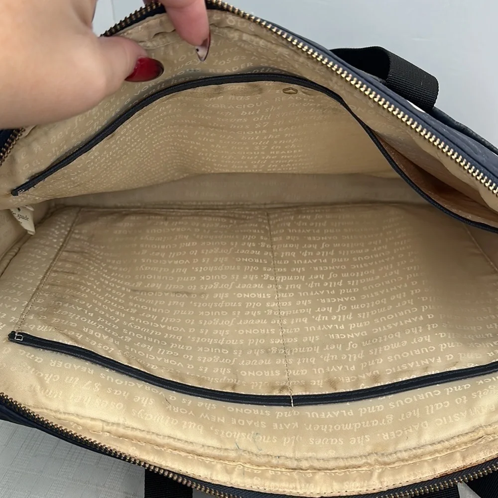 Kate Spade Celebration Dot 15 Inch Laptop Commuter Bag- Rich Navy